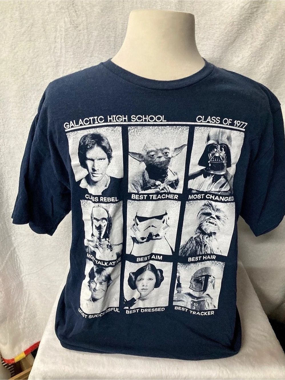 Star Wars Galactic High School Class of 1977 Graphic Tee Blue XL